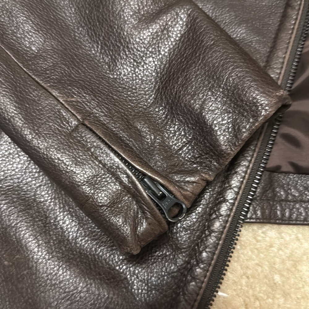 Cropped Leather Jacket - image 3